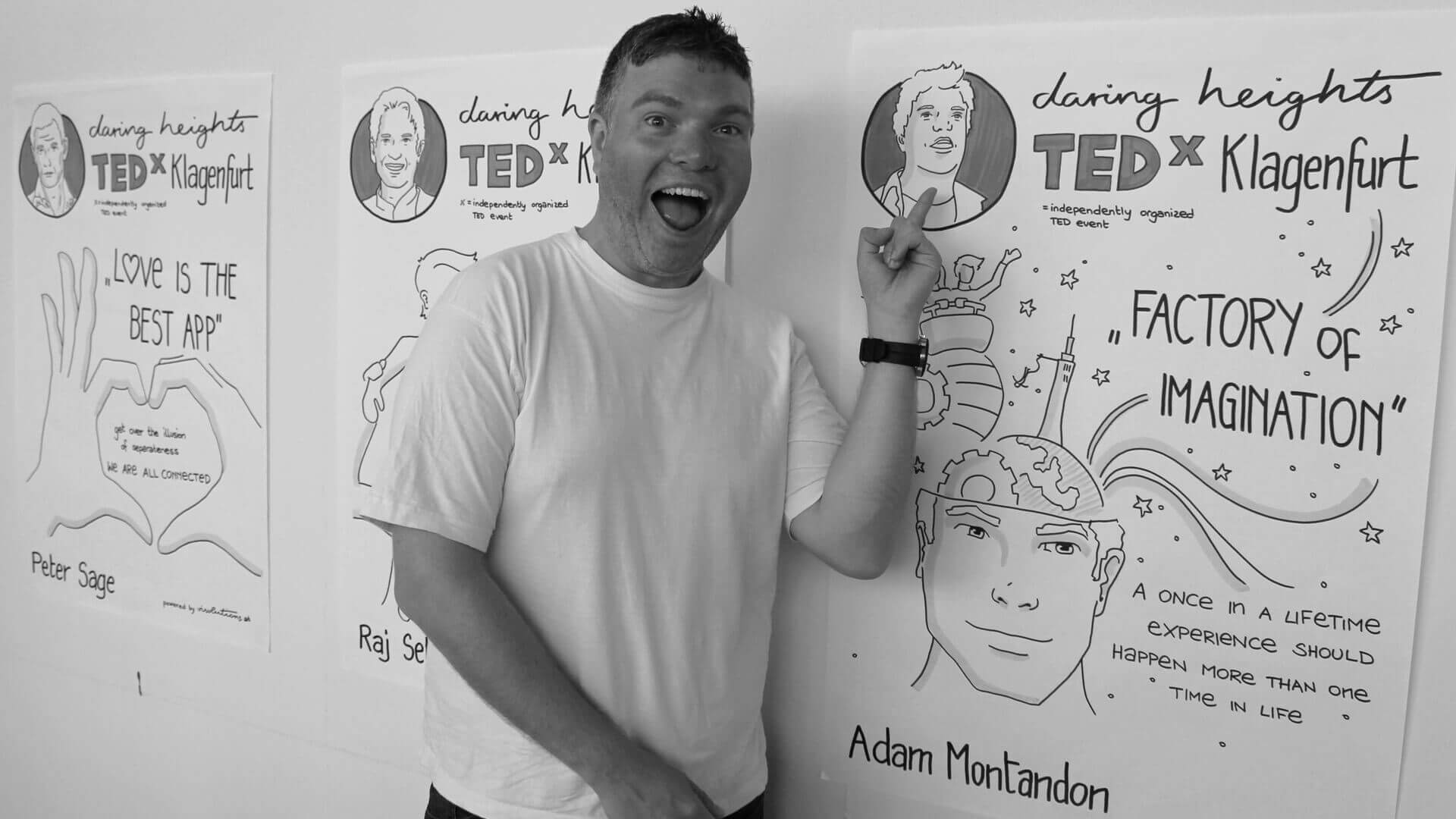 Analoges Graphic Recording bei der TEDx Klagenfurt